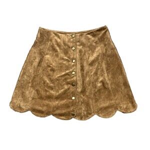 Honey Punch Women Casual Scalloped Hem Skirt Fairycore Goblincore Size M